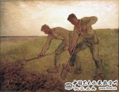 挖地的人(米勒书画作品欣赏)