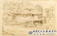 维希附近的水磨坊（米勒书画作品欣赏）